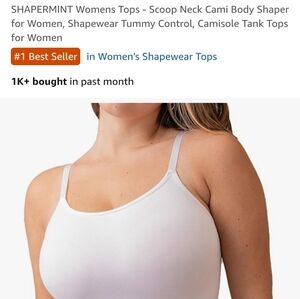 Shapermint White Camisole Body Shaper Top